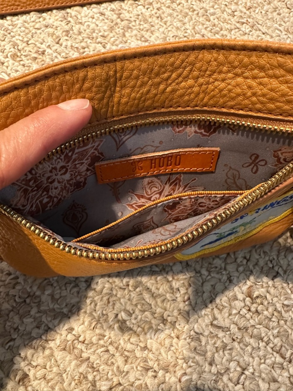 Palm Springs Tan Leather Crossbody/Fanny Bag by Hobo - Picture 6 of 15